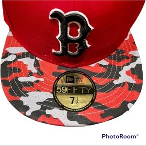 New Era Boston Red Sox In Living Camo 59Fifty Fitted hat size-7 1/8